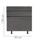 Ver imagem 2 de Cabeceira Estofada Argentina 90cm Solteiro para Cama Colchão Box Quarto Corino Cinza - Aurora Line