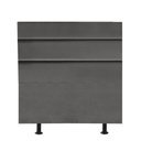 Ver imagem 1 de Cabeceira Estofada Argentina 90cm Solteiro para Cama Colchão Box Quarto Corino Cinza - Aurora Line