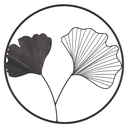 Ver imagem 1 de Adorno de Parede em Metal Floral Preto