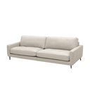Ver imagem 2 de Sofá Decorativo Isaac 4 Lugares Sala de Estar 270cm Pés em Aço Couro Off White G88 - Gran Belo