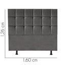 Ver imagem 2 de Cabeceira Estofada Cama Box Casal Queen 160cm Espanha Suede Cinza Escuro- Mabe Magazine