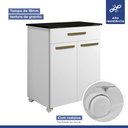 Ver imagem 6 de Balcão de Cozinha 2 Portas 1 Gaveta Kaiki Móveis Girassol Branco