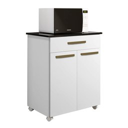 Balcão de Cozinha 2 Portas 1 Gaveta Kaiki Móveis Girassol Branco - 1