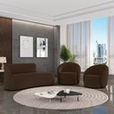 Ver imagem 2 de Sofá 4 Lugares Orgânico 220cm Morgan e 2 Poltronas Lua Suede Marrom D03 - D’Rossi
