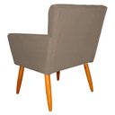 Ver imagem 3 de Kit 3 Poltronas Decorativa para Sala de Estar Cecília Suede Cappuccino - Montanaris Decor Md Montana