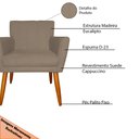 Ver imagem 6 de Kit 3 Poltronas Decorativa para Sala de Estar Cecília Suede Cappuccino - Montanaris Decor Md Montana