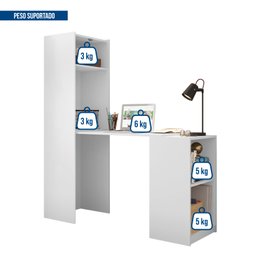 Armário Multiuso Retrátil 1 Porta 3 Prateleiras com Mesa Auxiliar Basculante Mult Max  - 6