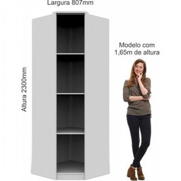 Quarto Modulado Casal com Espelho 6 Peças Elegance  - 13