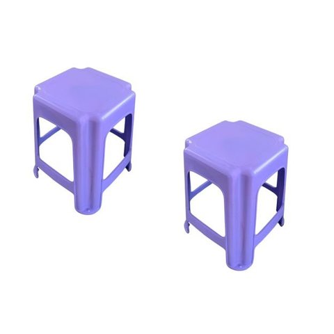 Kit 2 Bancos Plástico Banquinho Lilás Infantil