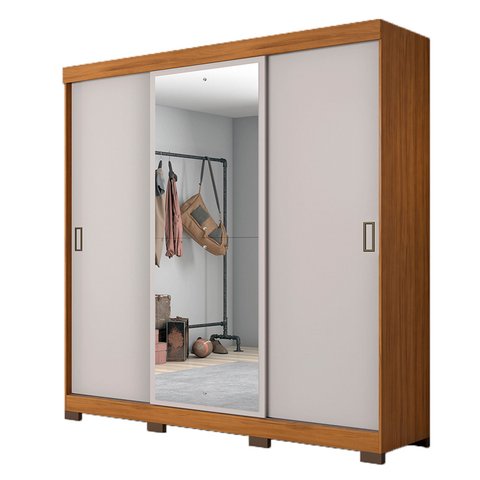 Guarda-Roupa NT 5020 Freijó com Off White - Notável
