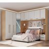 Quarto Modulado Casal com Espelho 6 Peças Elegance  - 1