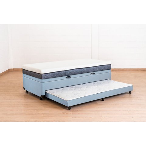 Cama 3 em 1 Solteiro Serenelife - Suede Cinza Claro
