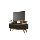 Ver imagem 1 de Rack Rubi 1.2 Cinamomo/Preto Fosco - Móveis Bechara