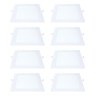 Kit 8 Painel Led Embutir Quadrado Luz Quente 3000k 24w 29cm - 1
