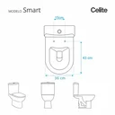 Ver imagem 3 de Assento Sanitário Smart Metrópole Cinza Fosco Para Louça Celite