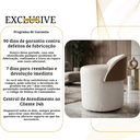 Ver imagem 7 de Puff Decorativo Redondo Mila com Encosto Suede Bege e Corino Marrom para Penteadeira Sala Recepção:b