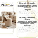 Ver mais imagens de Puff Decorativo Redondo Mila com Encosto Suede Bege e Corino Marrom para Penteadeira Sala Recepção:b