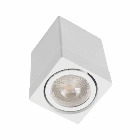 Spot Sobrepor Quadrado Branco 9,5x9,5 Abs P/ Par20 Sz292/2s Megalux St3032