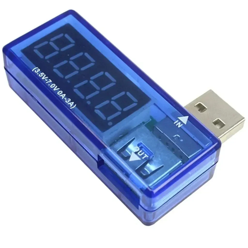 Testador Digital Tensão Porta Usb Medidor Voltagem Amperagem