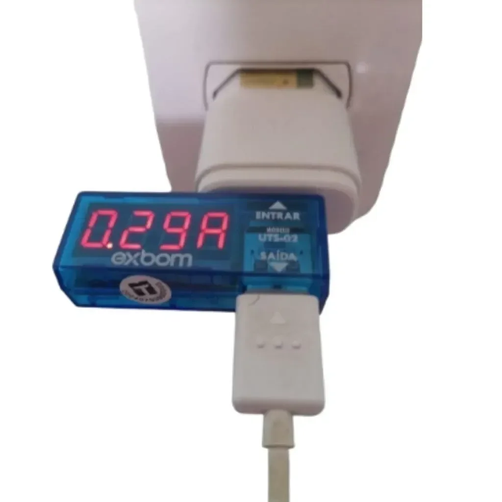 Testador Digital Tensão Porta Usb Medidor Voltagem Amperagem - 3