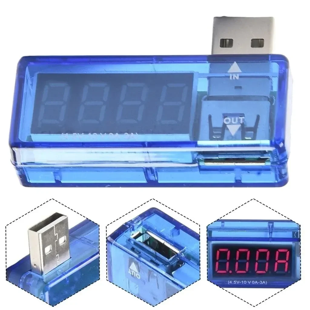 Testador Digital Tensão Porta Usb Medidor Voltagem Amperagem - 4