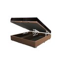 Ver imagem 3 de Cama Box Baú King Colchão Aylla Espuma D33 NK Camas + Box Sintético 71x193x203 Cor:Marrom