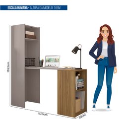Armário para Escritório Retrátil que Vira Mesa Mult Max  - 4