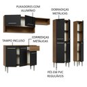 Ver imagem 5 de Armário de Cozinha Completa 261cm Rustic/Preto Emilly Madesa 02