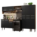Ver imagem 3 de Armário de Cozinha Completa 261cm Rustic/Preto Emilly Madesa 02