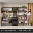 Ver imagem 6 de Armário de Cozinha Completa 261cm Rustic/Preto Emilly Madesa 02