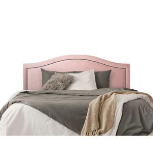 Cabeceira Casal Provençal 140x60 Luxo Estofada com Tachas - Suede Rose