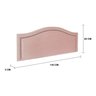 Cabeceira Casal Provençal 140x60 Luxo Estofada com Tachas - Suede Rose - 2