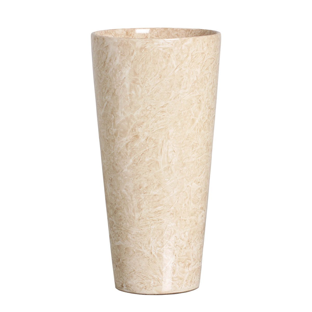 Vaso Decorativo de Cerâmica para Sala Firenze G Bege Petra Joelma Decorações - 1