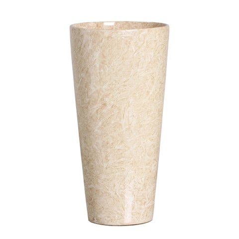Vaso Decorativo de Cerâmica para Sala Firenze G Bege Petra Joelma Decorações