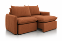 Ver imagem 1 de Sofá Retrátil e Reclinável Siena com Molas Ensacadas e Função Cama:Boucle Terracota/1.80