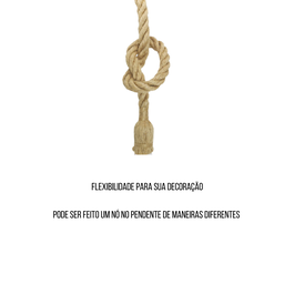 Kit 3 Pendente 1M Luminária Vintage Corda Sisal Retro Rústico Com Lâmpada LED Pera Âmbar Bivolt 4W E - 5