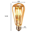 Ver imagem 2 de Kit 3 Pendente 1m Luminária Vintage Corda Sisal Retro Rústico com Lâmpada Led Pera Âmbar Bivolt 4w e