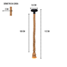 Kit 3 Pendente 1M Luminária Vintage Corda Sisal Retro Rústico Com Lâmpada LED Pera Âmbar Bivolt 4W E - 3