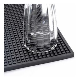 Tapete Escorredor para Louças em Silicone Preto 30x15cm - 1