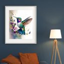 Ver imagem 1 de Quadro Beija-flor Aquarela - 60x48cm:madeira Branca