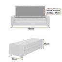 Ver imagem 5 de Puff Baú Calçadeira Heste 195cm Casal Linho Estrutura MDF Bege Sallar Home