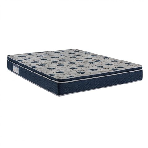 Colchão Casal Ortobom Molas Ensacadas Isso 25x 188x 138 cm Preto/Azul