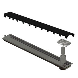 Ralo Linear Inox 75 Cm Saída Extremidade Black Matte Versatile - 1 Ralo Linear Inox 75 Cm Saída Extremidade Black Matte Versatile - 1