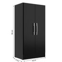 Ver imagem 4 de Armário Multiuso Vaticano 2 Portas Preto - Móveis Sim