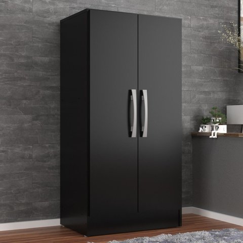 Armário Multiuso Vaticano 2 Portas Preto - Móveis Sim