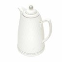 Ver imagem 1 de Garrafa Térmica de Porcelana 900 ml Branco/Prata Wolff