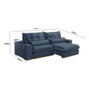 Ver imagem 3 de Sofá Retrátil e Reclinável Lake 210 Cm Braço 25 Cm Meu Sofá Online