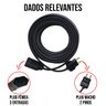 Extensão Elétrica 20a 30 Metros Cabo Pp 2x4mm Megatron com Pinos Macho e Fêmea de 20a Cor:preto - 2
