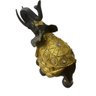 Elefante Decorativo Grande Gourado Luxo Sala Escritório Fort Line Elefante Dourado, Elefante Grande, - 2