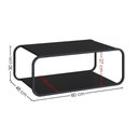 Ver imagem 3 de Mesa de Centro Luna 28089 Orgânica MDP com Base em Aço 80cm Preto Artesano Móveis